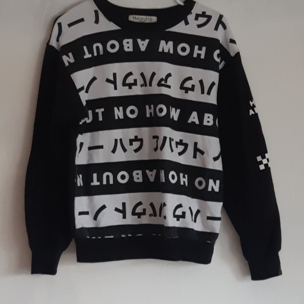 Black and white sweater
